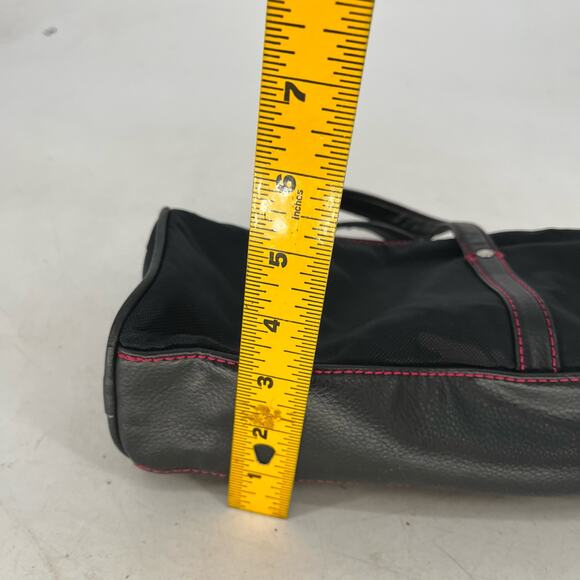 Tommy Hilfiger Vintage Mini Duffle Bag Purse Black Pink - Picture 6 of 10